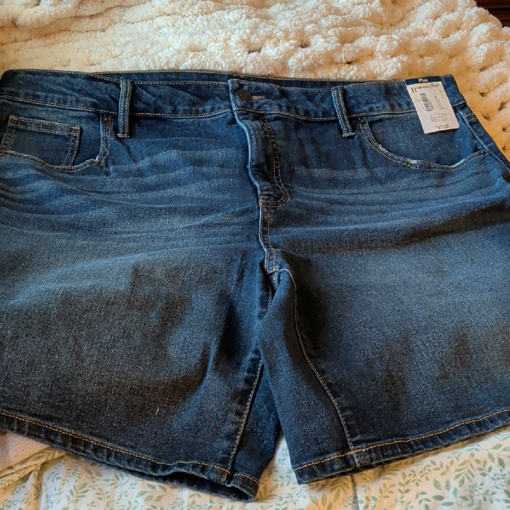 Terra & Sky Dark Blue Denim Shorts